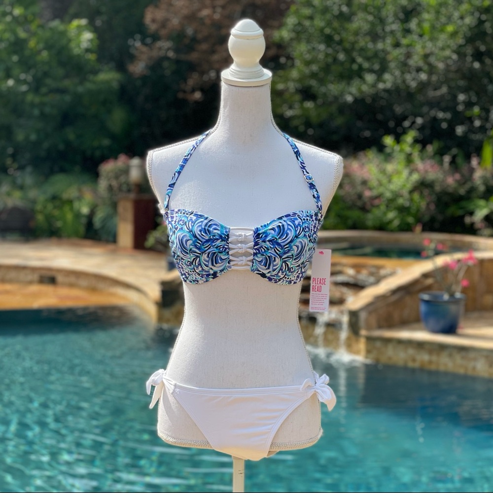 NWT! Lilly Pulitzer Sandy Lattice Bandeau - Picture 1 of 7